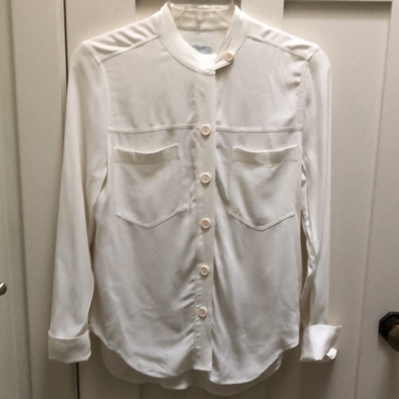 EUC Equipment Alex Ivory white Button shirt Blouse Small - Picture 4 of 9